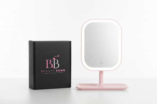 Beauty Bomb Pink Mirror - Box Side by Side